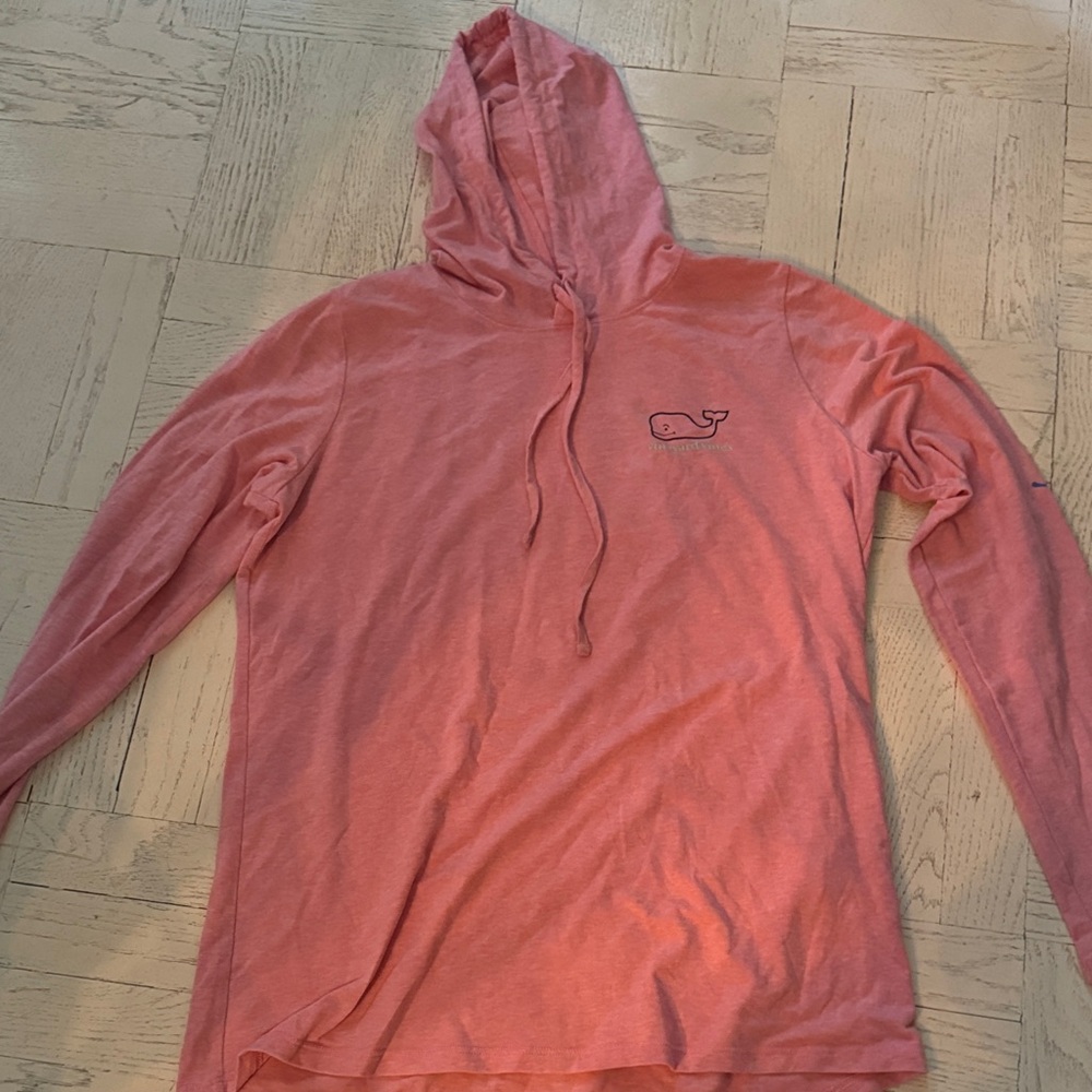 Vineyard Vines Pink Long Sleeve Hooded Tee